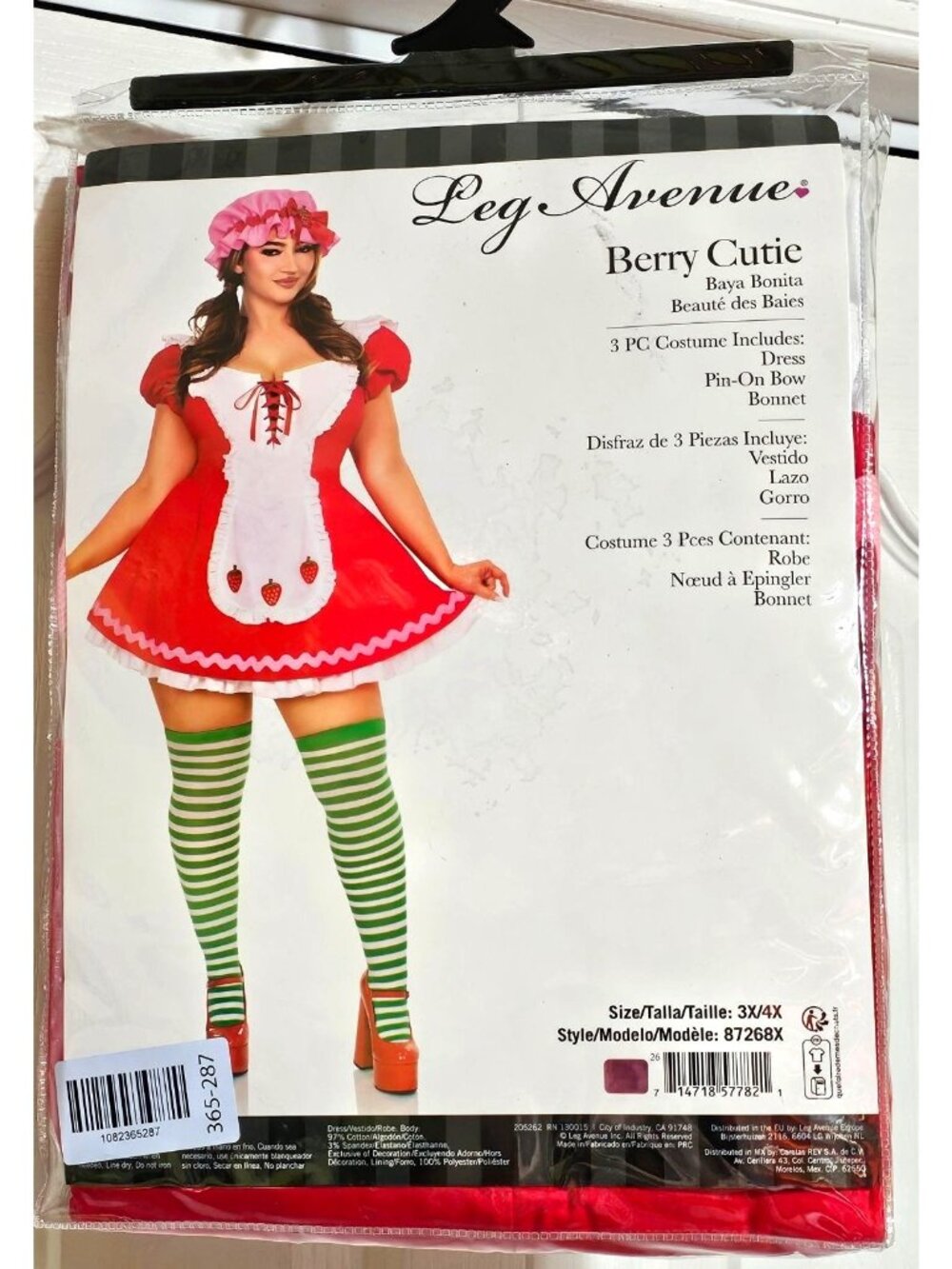 Strawberry Shortcake Leg Avenue Sexy Berry Cutie Costume Womens Plus 3X 4X NEW